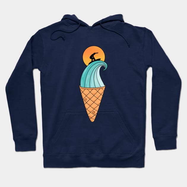 Nature Wave Ice Cream Hoodie by coffeeman